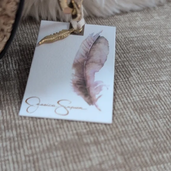 Jessica Simpson Brown Crossbody Bag with Gold Accents Brand New - Picture 2 of 5